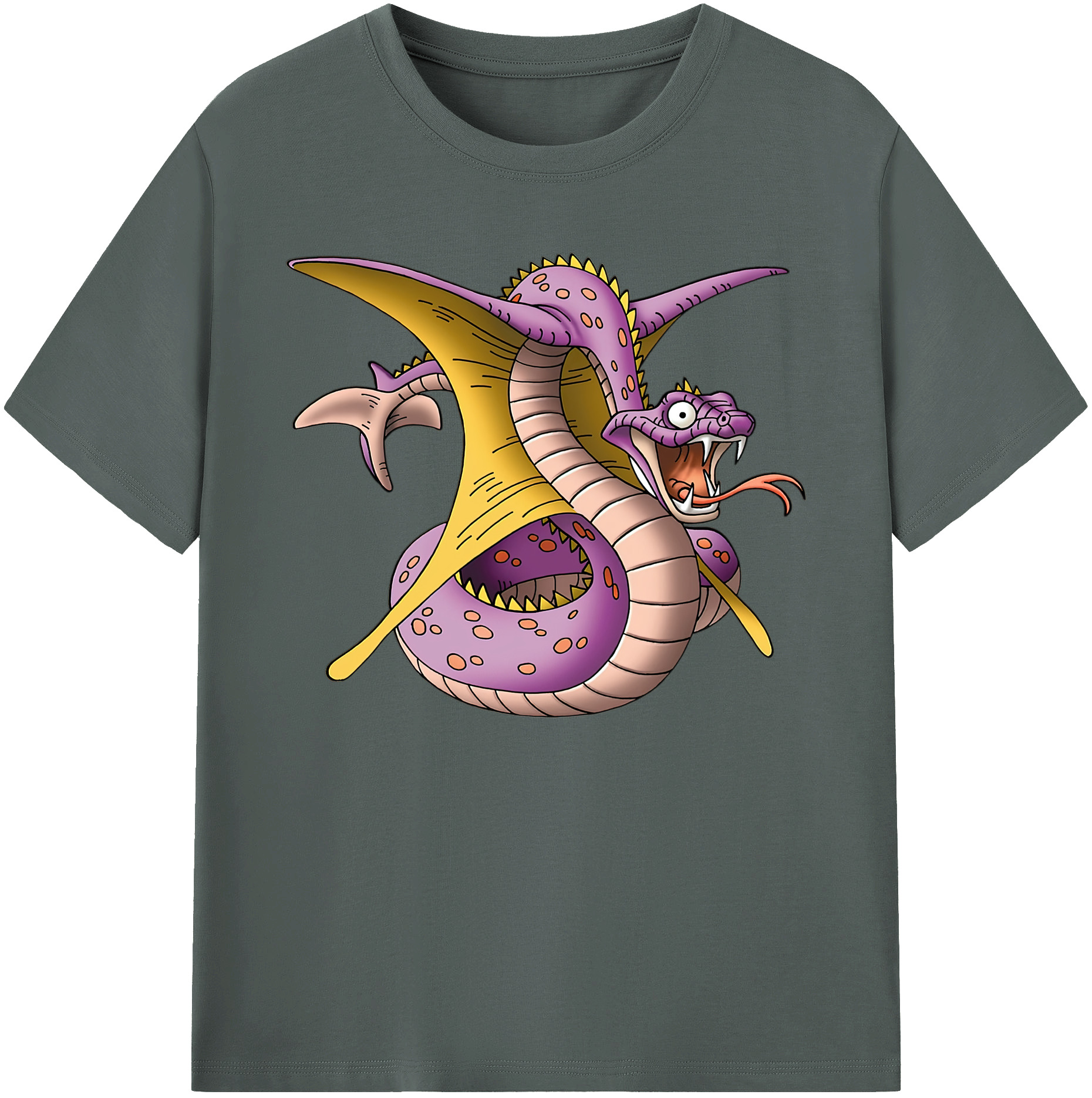 （画像用） ドラゴンクエスト Doragon Kuesuto Dragon Quest 綿100％ メンズ半袖Tシャツ｜肌触りやわらか＆通気性